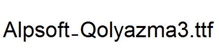 Alpsoft-Qolyazma3.ttf