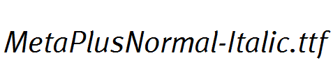 MetaPlusNormal-Italic.ttf