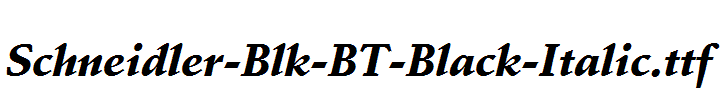 Schneidler-Blk-BT-Black-Italic.ttf