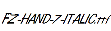 FZ-HAND-7-ITALIC.ttf