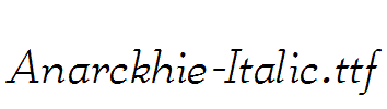 Anarckhie-Italic.ttf