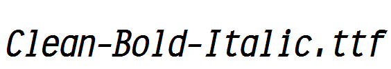 Clean-Bold-Italic.ttf