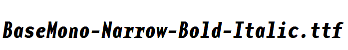 BaseMono-Narrow-Bold-Italic.ttf