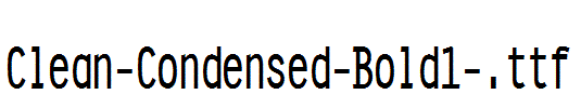 Clean-Condensed-Bold1-.ttf