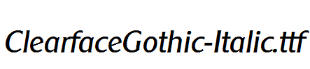 ClearfaceGothic-Italic.ttf