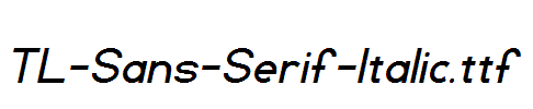 TL-Sans-Serif-Italic.ttf