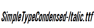 SimpleTypeCondensed-Italic.ttf