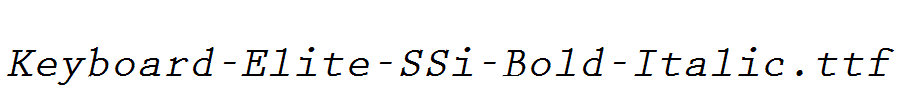 Keyboard-Elite-SSi-Bold-Italic.ttf
