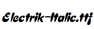 Electrik-Italic.ttf