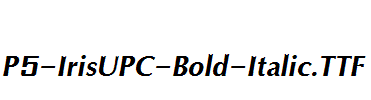 P5-IrisUPC-Bold-Italic.ttf