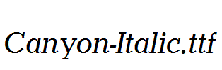 Canyon-Italic.ttf