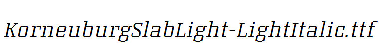 KorneuburgSlabLight-LightItalic.ttf