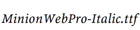 MinionWebPro-Italic.ttf