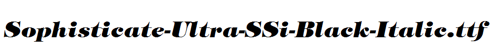 Sophisticate-Ultra-SSi-Black-Italic.ttf