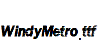 WindyMetro.ttf