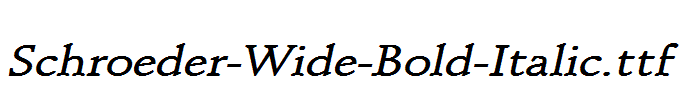 Schroeder-Wide-Bold-Italic.ttf