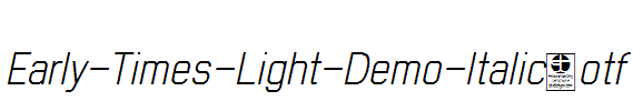 Early-Times-Light-Demo-Italic.otf