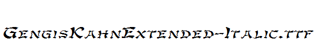 GengisKahnExtended-Italic.ttf