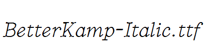 BetterKamp-Italic.ttf