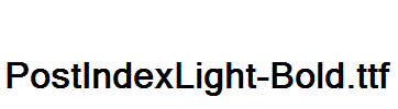 PostIndexLight-Bold.ttf