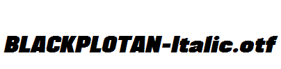 BLACKPLOTAN-Italic.otf