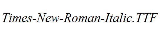 Times-New-Roman-Italic.ttf