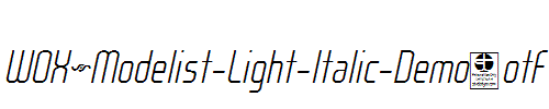 WOX~Modelist-Light-Italic-Demo.otf