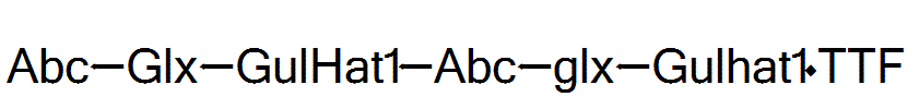 Abc-Glx-GulHat1-Abc-glx-Gulhat1.ttf