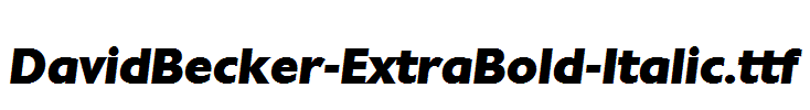 DavidBecker-ExtraBold-Italic.ttf