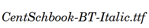 CentSchbook-BT-Italic.ttf