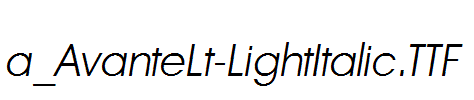 a_AvanteLt-LightItalic.ttf