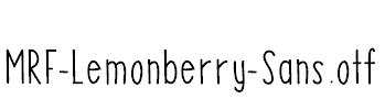 MRF-Lemonberry-Sans.otf