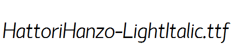 HattoriHanzo-LightItalic.ttf