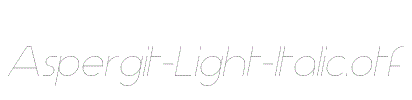 Aspergit-Light-Italic.otf