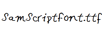 SamScriptFont.ttf