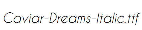 Caviar-Dreams-Italic.ttf