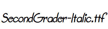 SecondGrader-Italic.ttf