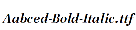 Aabced-Bold-Italic.ttf