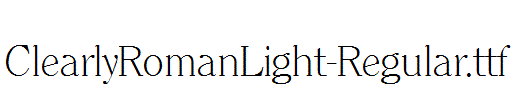 ClearlyRomanLight-Regular.ttf