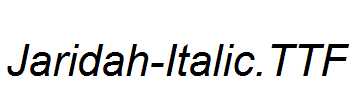 Jaridah-Italic.ttf