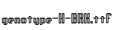 genotype-H-BRK.ttf