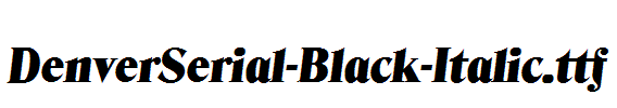 DenverSerial-Black-Italic.ttf