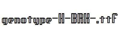 genotype-H-BRK-.ttf