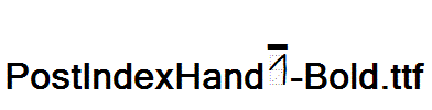 PostIndexHand1-Bold.ttf