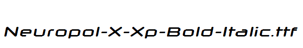 Neuropol-X-Xp-Bold-Italic.ttf