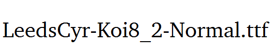 LeedsCyr-Koi8_2-Normal.ttf