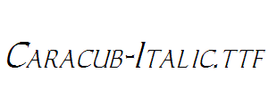 Caracub-Italic.ttf