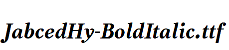 JabcedHy-BoldItalic.ttf