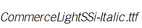 CommerceLightSSi-Italic.ttf