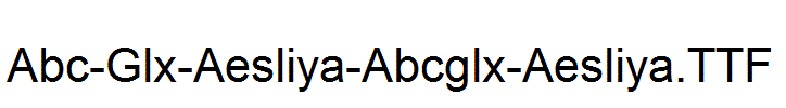 Abc-Glx-Aesliya-Abcglx-Aesliya.ttf